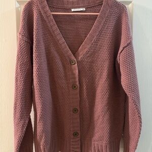Staccato Mauve Knit Button Front Cardigan – Cozy Everyday Sweater